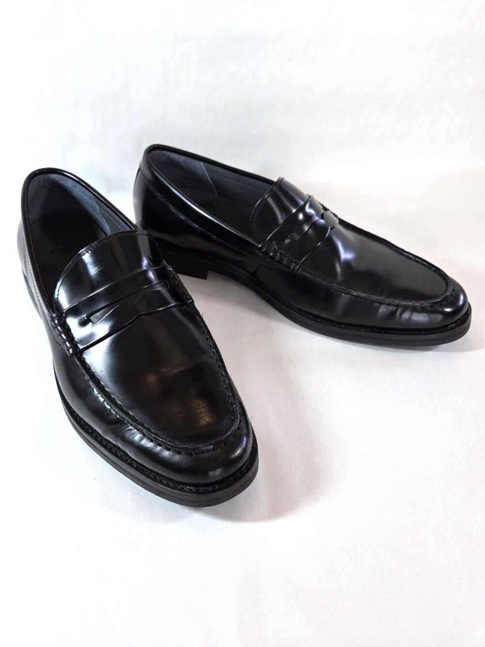 NWT Sperry Gold Cup Black Leather Penny Loafers
